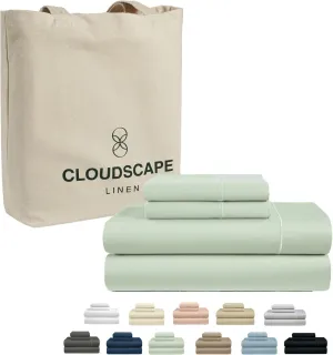 100% Egyptian Cotton Sheets Full Size, 4 Pcs Luxury Bedding Set, 1000 Thread Count Egyptian Cotton,Hotel Quality, Silky Soft, Breathable and Durable, Deep Pockets up to 17, Mineral