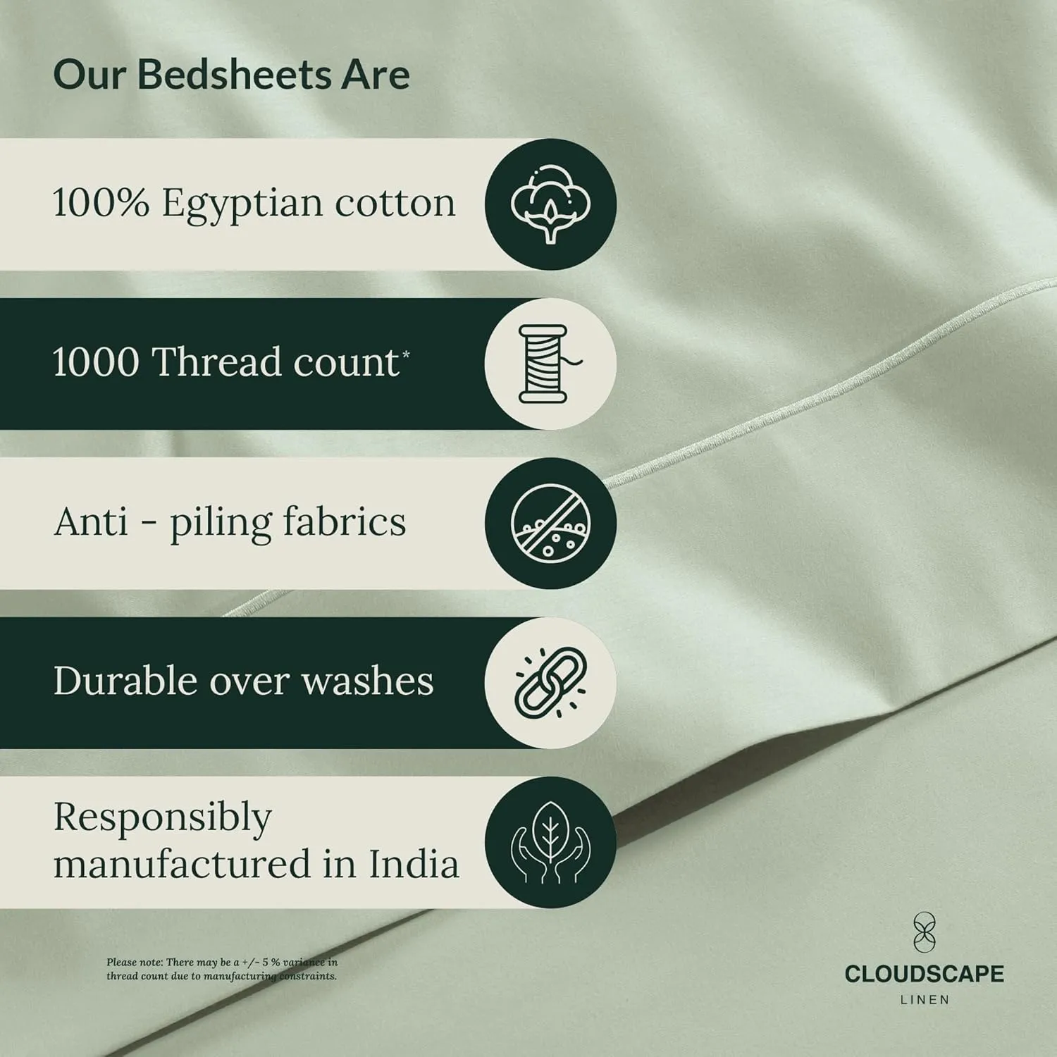 100% Egyptian Cotton Sheets Full Size, 4 Pcs Luxury Bedding Set, 1000 Thread Count Egyptian Cotton,Hotel Quality, Silky Soft, Breathable and Durable, Deep Pockets up to 17, Mineral