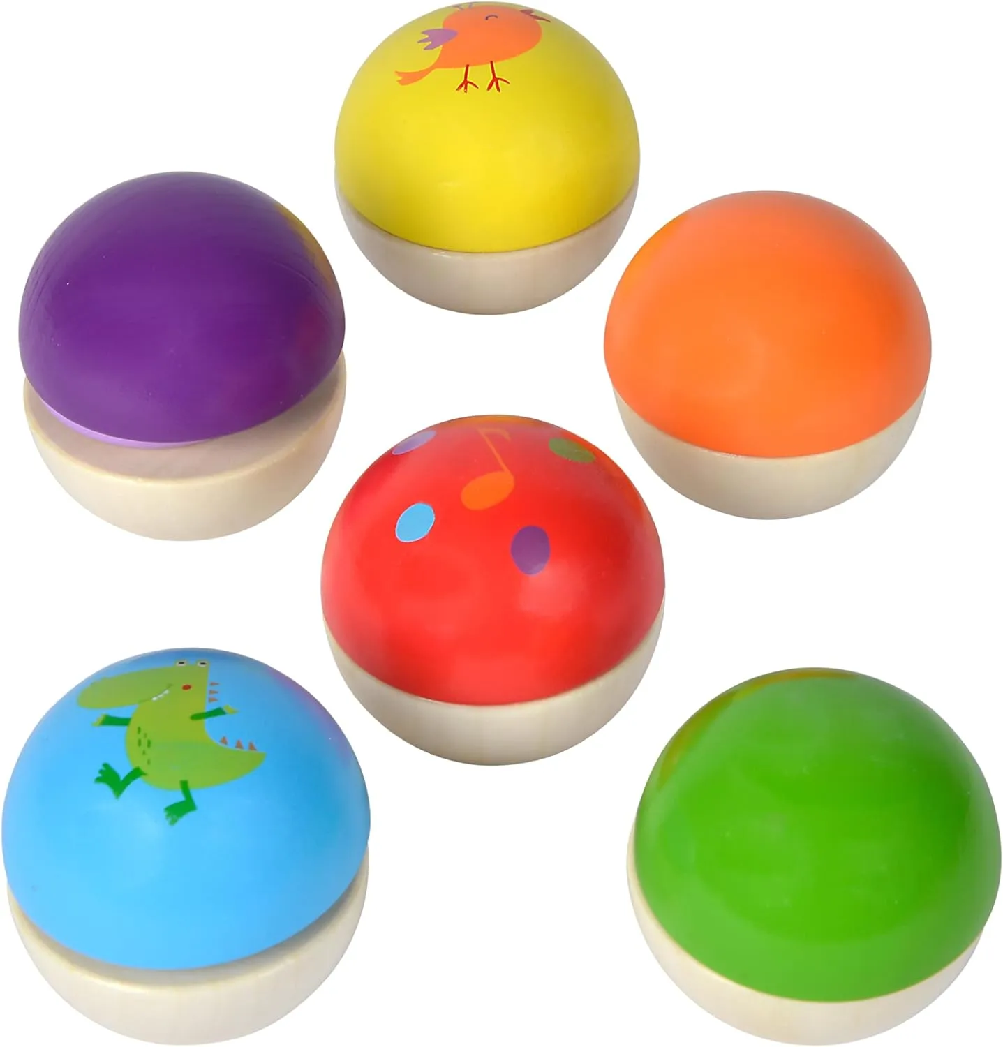 100003487 Musical Wooden Balls Multi-Coloured