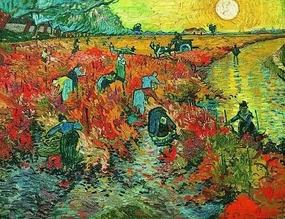 1000 Piece Large Jigsaw Puzzle - The Red Vineyard - 1000 Piece Puzzles for Adults and Teens - Van Gogh Famous Painting Series 19.69 * 27.56 Inches