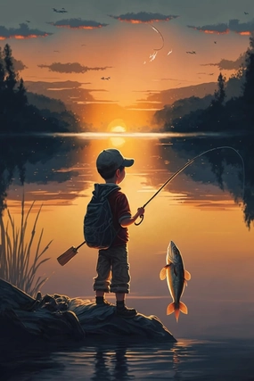 1000 Pieces Fishing Junior Puzzle for Adults Jigsaw Puzzles Medium Difficulty Fun Family Games Great Gift Ideas for Women and Man