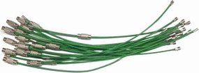 10/20/50pcs Keychain Tag Rope Wire Cable Loop Screw Lock Gadget Ring Key Keyring Circle Camp Rope Fittings (Color : Green, Size : 10PCS_10CM)