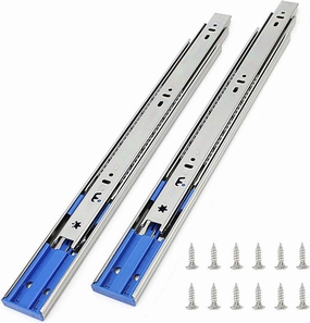 10 Pairs of 12 Inch 100LB Capacity Soft Close Full Extension Ball Bearing Side Mount Drawer Slides