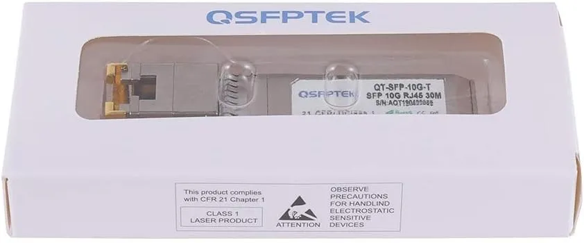 10GBASE-T SFP  to RJ45 Transceiver, 10G Ethernet Copper Module, Optical SFP RJ 45 10Gb T Mini-GBIC Compatible with Cisco SFP-10G-T-S, Ubiquiti UF-RJ45-10G, Mikrotik, Supermicro, Fortinet, up to 30m