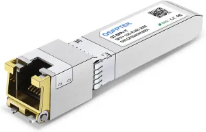 10GBASE-T SFP  to RJ45 Transceiver, 10G Ethernet Copper Module, Optical SFP RJ 45 10Gb T Mini-GBIC Compatible with Cisco SFP-10G-T-S, Ubiquiti UF-RJ45-10G, Mikrotik, Supermicro, Fortinet, up to 30m
