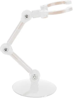 10pcs Plastic Action Figure Stand Kit Easy Assembly Mini Doll Display Holder Model Support (Transparent)