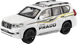 1:18 for Toyota Prado Land Cruiser SUV Simulation Alloy Sports Car Model Collectible Souvenirs Mini Simulation Toys(White)