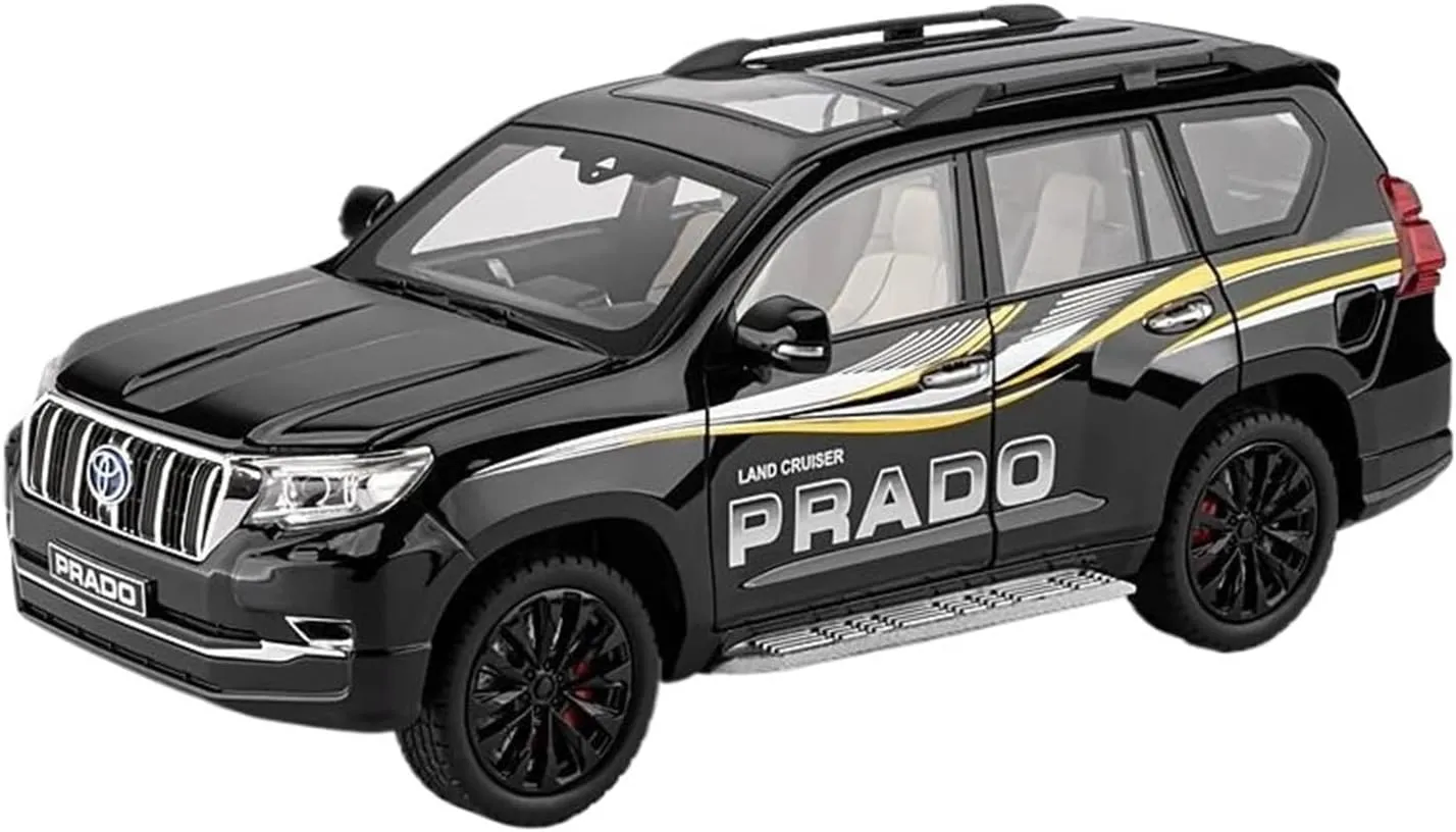 1:18 for Toyota Prado Land Cruiser SUV Simulation Alloy Sports Car Model Collectible Souvenirs Mini Simulation Toys(White)