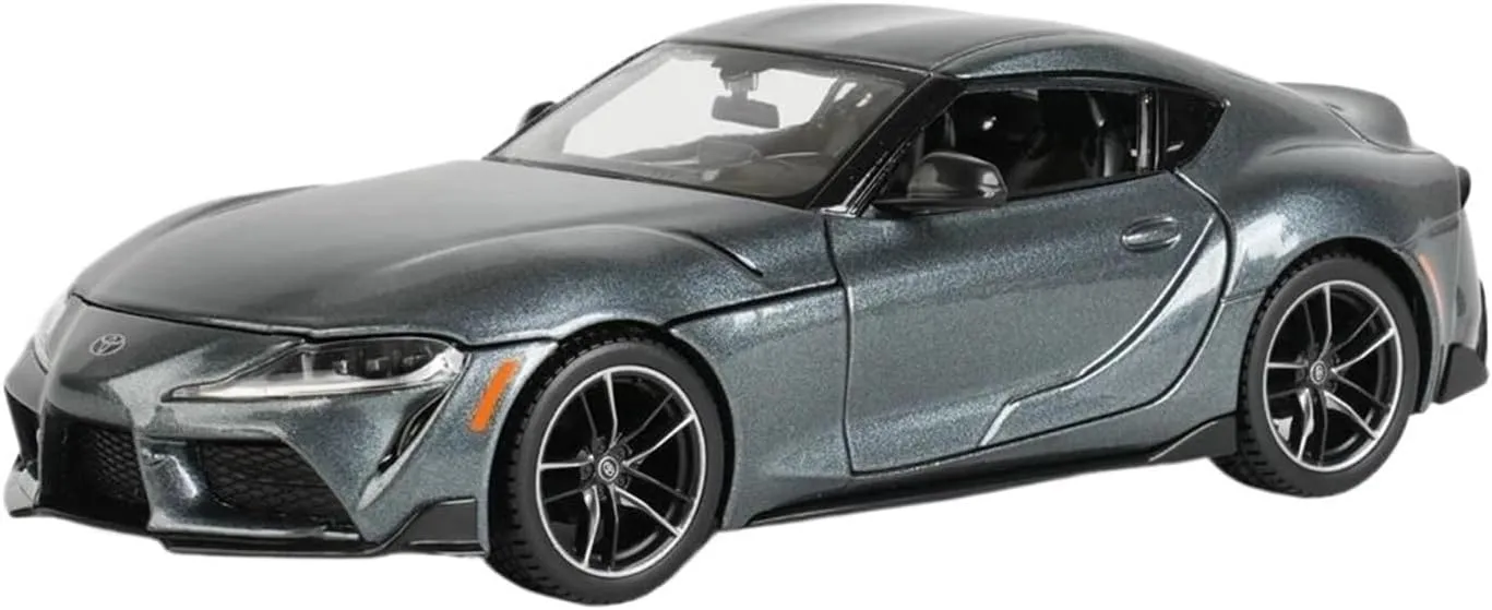 1:24 for Toyota GR Supra Alloy Sports Car Simulation Model Racing Vehicles Collection Souvenir Mini Simulation Toys(Gray)