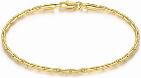 14K Gold Bracelets for Women Gold Bracelets for Women Delicate Link Chain Bracelet for Men Available in 5 Sizes (6.5, 7, 7.5, 8, 8.5in)