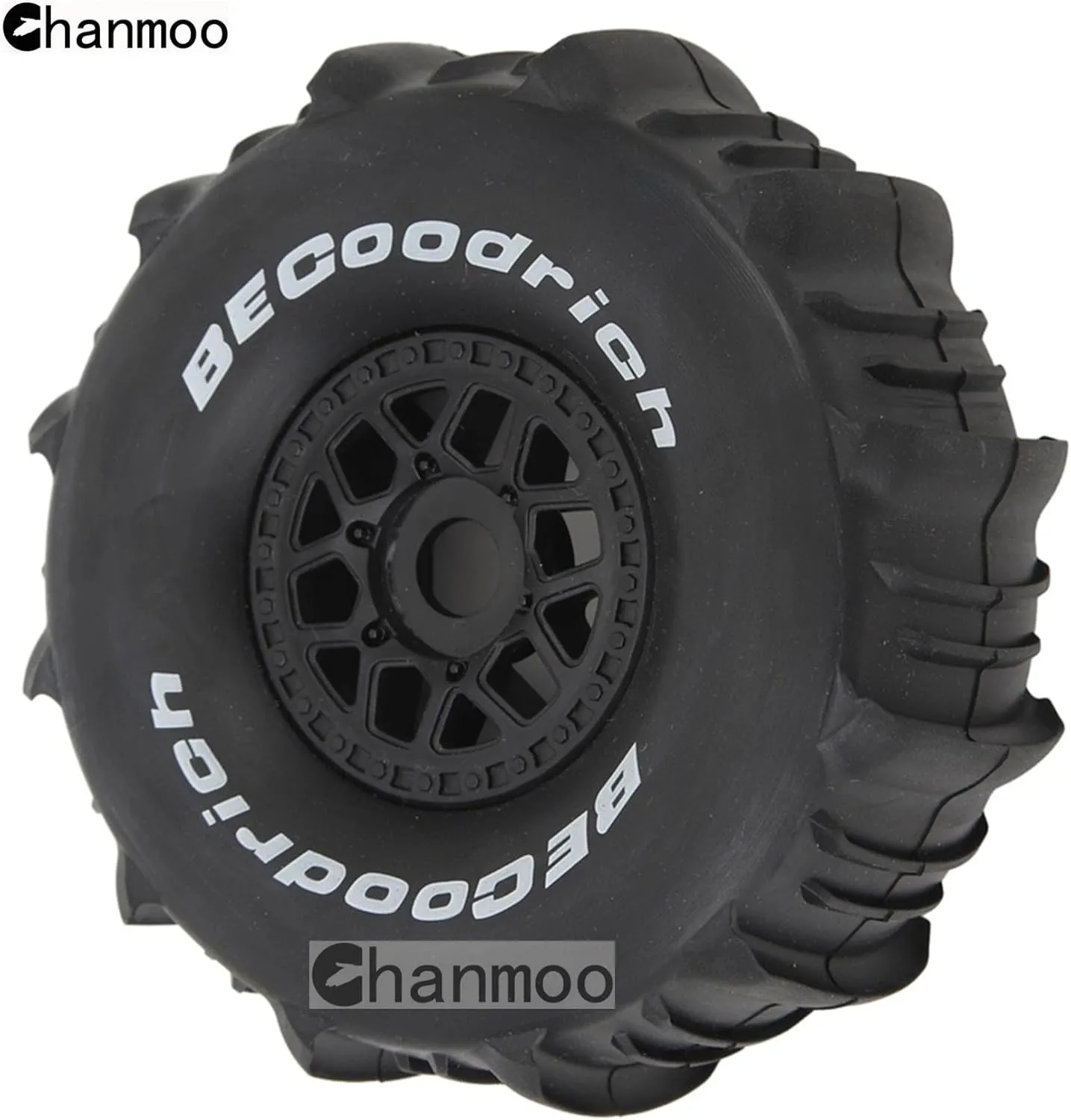 1/7 1/8 RC Short Course Truck Car Tires and Wheels Rims 17mm Hex Snow Sand Buggy Desert Tyres for 1:7 Or 1:8 Scale RC Off Road Truck Car TRAXXAS UDR 85086-4 ARRMA YK4072 DF7 4Pcs (B Black)