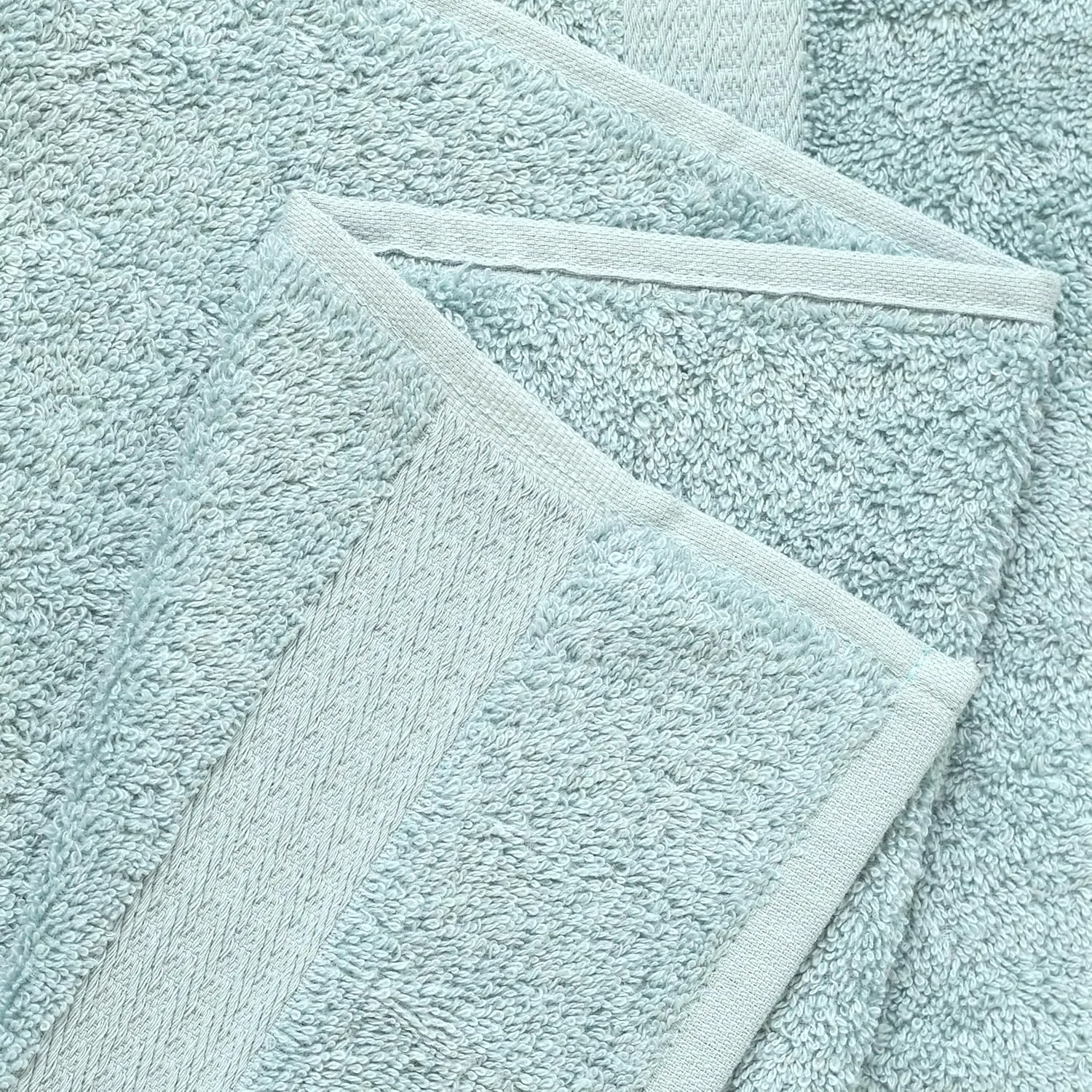 1888 Mills 8 Pack Premium Washcloth Set, True Classics Premium Cotton Blend, Super Soft and Highly Absorbent Washcloths for Bathroom, Hotels, Spa and Gym, Blue