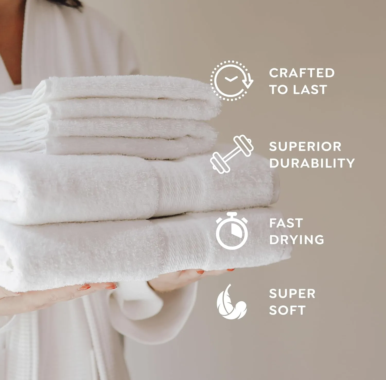 1888 Mills 8 Pack Premium Washcloth Set, True Classics Premium Cotton Blend, Super Soft and Highly Absorbent Washcloths for Bathroom, Hotels, Spa and Gym, Blue