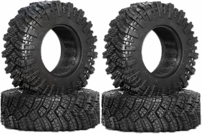 1/10 scale Tires accessories, 98 * 36mm All Terrain Rubber Soft Tire, for 1/10 crawler Car, 1.9″wheels, Black, 4PCS