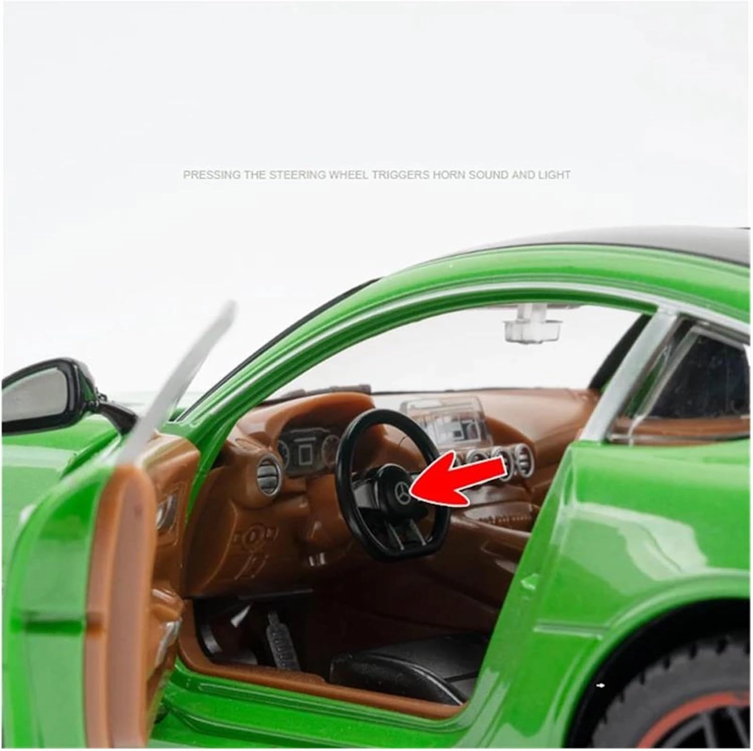 1 18 for Benz-GT GTR Alloy Racing Car Model Diecast Metal Sports Car Model Enthusiasts Simulation Collectibles Simulation Vehicle Playset(Black)