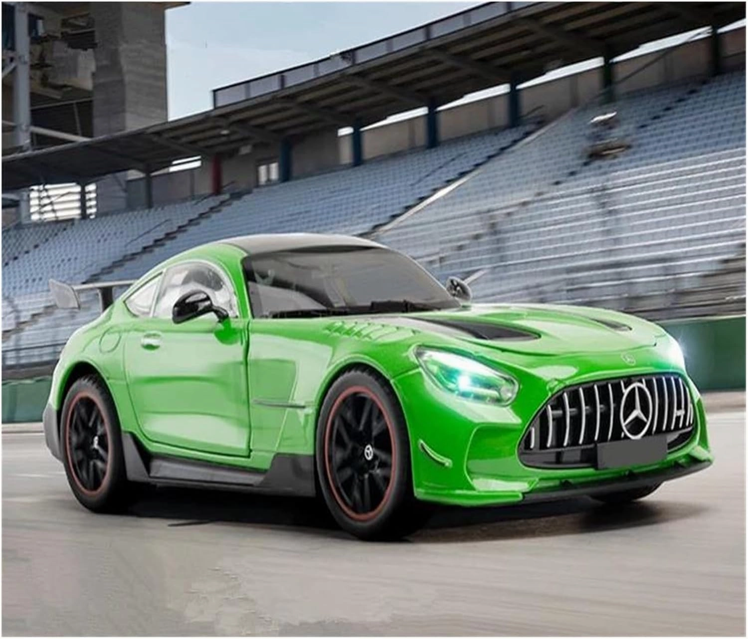 1 18 for Benz-GT GTR Alloy Racing Car Model Diecast Metal Sports Car Model Enthusiasts Simulation Collectibles Simulation Vehicle Playset(Black)