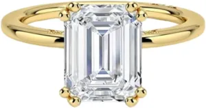 1CT-3CT Emerald Cut Moissanite Wedding Bridal Ring Tacori Classic Solitaire Engagement Rings For Women/Valentine's Day Gift, Anniversary Promise Ring