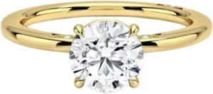 1CT-3CT Round Cut Moissanite Wedding Bridal Ring Tacori Classic Solitaire Engagement Rings For Women/Valentine's Day Gift, Anniversary Promise Ring