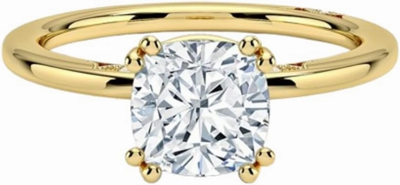 1CT-3CT Cushion Cut Moissanite Wedding Bridal Ring Tacori Classic Solitaire Engagement Rings For Women/Valentine's Day Gift, Anniversary Promise Ring
