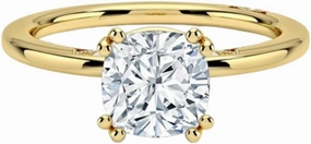 1CT-3CT Cushion Cut Moissanite Wedding Bridal Ring Tacori Classic Solitaire Engagement Rings For Women/Valentine's Day Gift, Anniversary Promise Ring