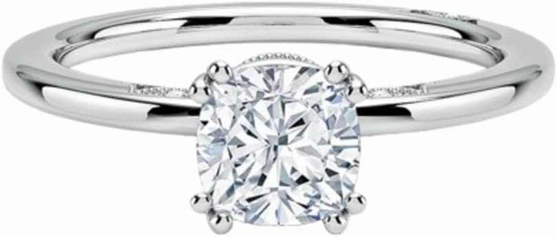 1CT-3CT Cushion Cut Moissanite Wedding Bridal Ring Tacori Classic Solitaire Engagement Rings For Women/Valentine's Day Gift, Anniversary Promise Ring