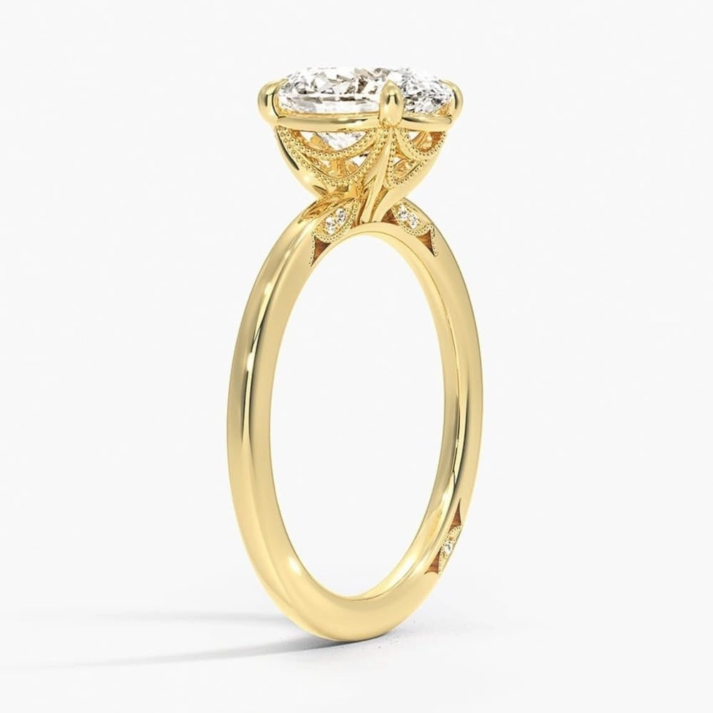 1CT-3CT Oval Cut Moissanite Wedding Bridal Ring Tacori Classic Solitaire Engagement Rings For Women/Valentine's Day Gift, Anniversary Promise Ring