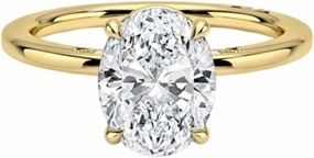 1CT-3CT Oval Cut Moissanite Wedding Bridal Ring Tacori Classic Solitaire Engagement Rings For Women/Valentine's Day Gift, Anniversary Promise Ring