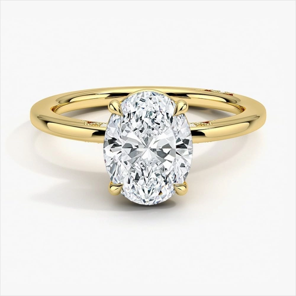 1CT-3CT Oval Cut Moissanite Wedding Bridal Ring Tacori Classic Solitaire Engagement Rings For Women/Valentine's Day Gift, Anniversary Promise Ring