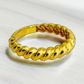 21K Gold Twist Stacking Ring