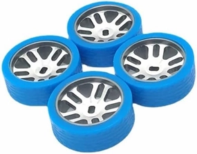 284131 K989 Iw04m Mosquito Car 1/28 RC Car, Metal Upgraded Racing Wheels & Pattern Soft Tire Skin, Candy Color Tire Skin ( Color : Blue )