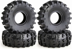 2.2 RC Crawler Tires Soft Rubber Mud Snow Swamper Tyres OD 150mm For 1/10 RC Rock Crawler Car Axial SCX10 90047 D90 TF2 Tamiya CC01 Traxxas TRX4 2.2 inch Beadlock Wheel Rims 4PCS