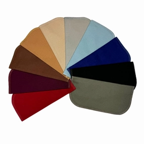 2 Ply Solid Flannel 8x8 Inches Set of 10 Full Earth Tone Colors - Proudly Made in the USA!