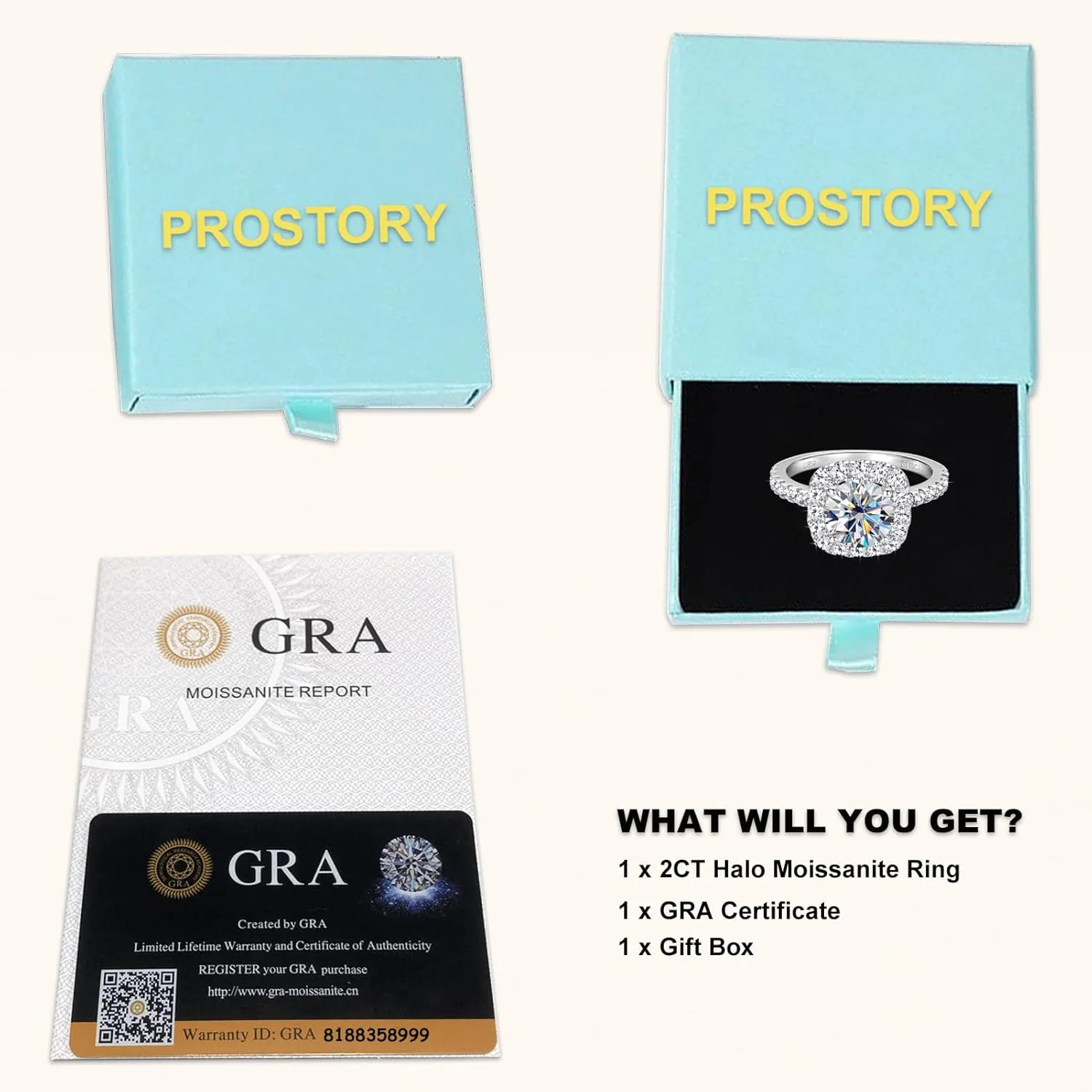 2CT Halo Moissanite Engagement Rings D Color VVS1 Clarity Anniversary Rings 925 Sterling Silver Square Engagement Ring for Women Wife Mom