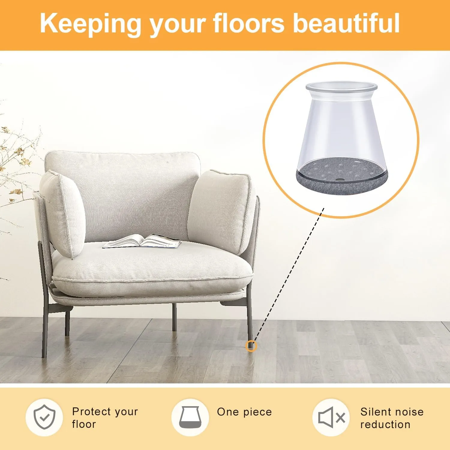 32 Pcs Chair Leg Floor Protectors,Bar stools Leg Protectors Caps,Dining Room Chair Leg Protectors for Hardwood Floors, Chair Leg Covers Silicone Felt Furniture Pads (Extra Small fit: 0.5'' - 0.89'')