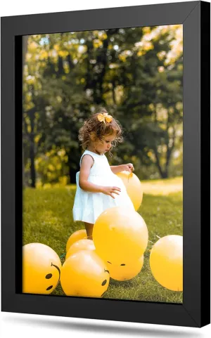 36x44 Black Picture Frame Wood Acrylic Plexiglass Wall Hanging | Large 44x36 Living Room Artwork Poster Photo Print