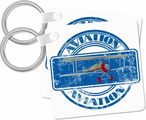 3dRose, Classic vintage aviation design for any aviator and pilot., Key Chain