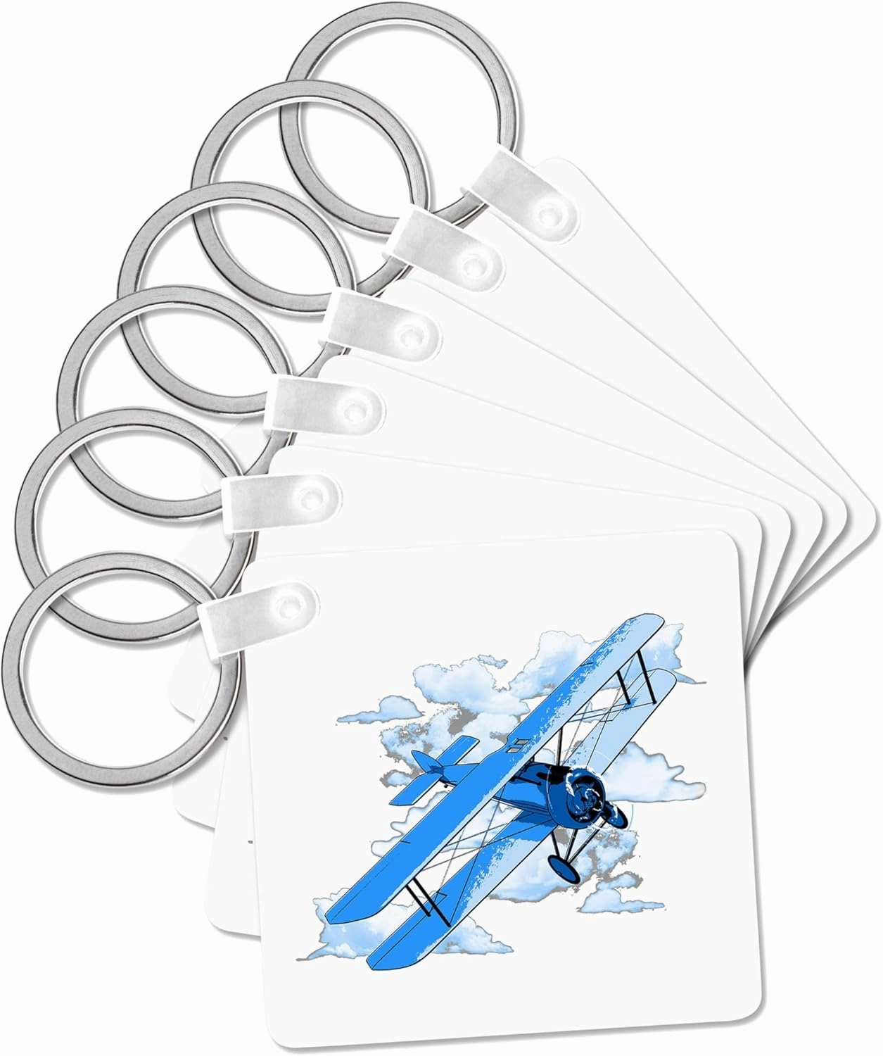 3dRose, Classic vintage biplane for any aviator and pilot., Key Chain