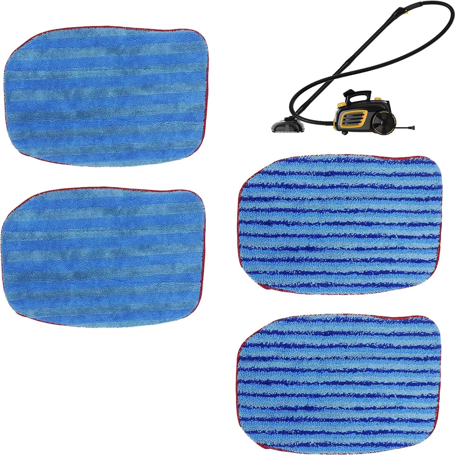 4 Pack A1375-100/101 Microfiber Mop Pads Refills Compatible with McCulloch McCulloch MC1375, MC1385 Steam Cleaners