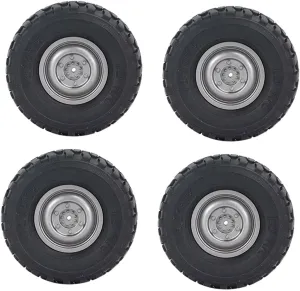 4 Pack of 1/16 Scale Wheel Tyres, Soft Tire Set for WPL B14 C44 C14 RC Vehicles, Argent