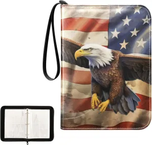 4 Pockets Trading Card Album Holder Book Folder Sports Card Binder Glede Flag 3 400 Double Side Pockets for 3 Ring Binder Zipper
