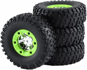 4 Pieces RC Tires Soft Tire 1:12 Scale Wheel Tires RC Crawler Tires for Wltoys RC Hobby Car