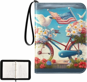 4 Pockets Trading Card Album Holder Book Folder Sports Card Binder Bike 1 400 Double Side Pockets for 3 Ring Binder Zipper