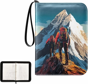 4 Pockets Trading Card Album Holder Book Folder Sports Card Binder Climbing 2 400 Double Side Pockets for 3 Ring Binder Zipper