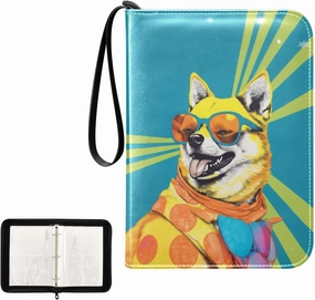 4 Pockets Trading Card Album Holder Book Folder Sports Card Binder Dog Cool 1 400 Double Side Pockets for 3 Ring Binder Zipper