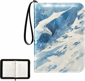 4 Pockets Trading Card Album Holder Book Folder Sports Card Binder Dragon Pterosaur 3 400 Double Side Pockets for 3 Ring Binder Zipper