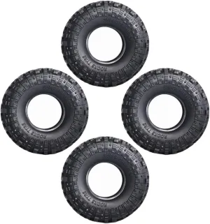 4PCS 1.9'' 110mm RC Crawler Tires for Axial SCX10 90047 D90 D110 TF2 | High Wear- Soft Rubber | Aggressive Lugs & Narrow Extreme Scale All Terrain Tire | Suitable for 1/10 RC