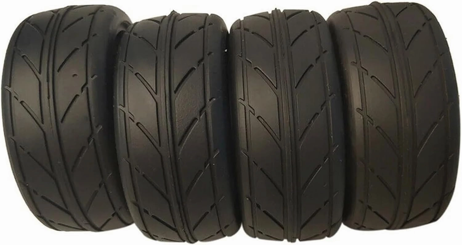 4pcs 1/10 Rubber Tread Soft Wheel Tires for Ta-Miya TT01 TT02 for Tra-xxas for HSP for HPI 1/10 RC Drift Racing Car Tyre Upgrade