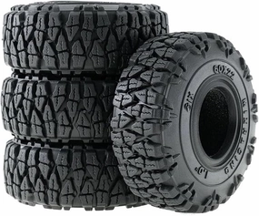 4pcs 60mm 1.0" Soft Rubber Wheel Tire Mud Tire for 1/18 1/24 RC Crawler Car Axial SCX24 Bronco AX24 TRX4M FMS FCX24 Enduro24