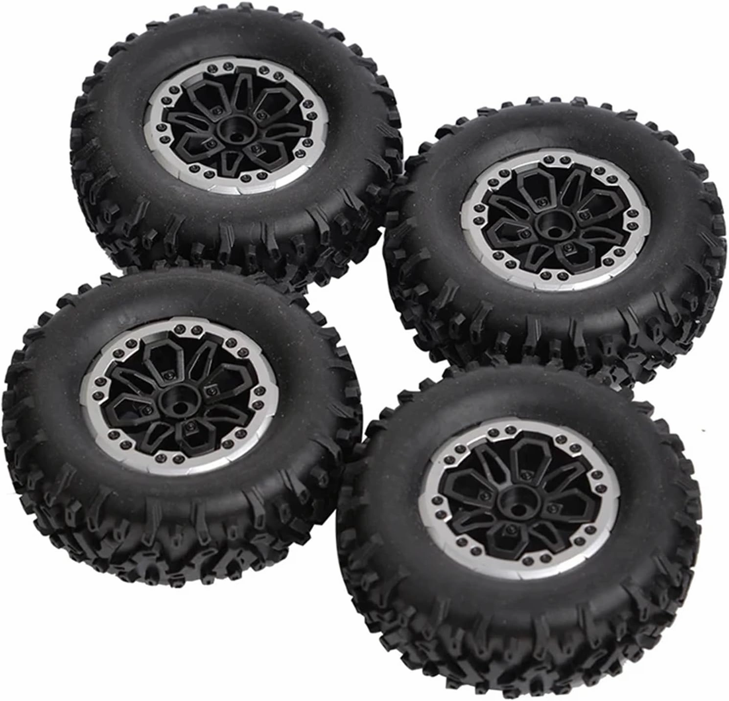 4pcs 64mm Soft Tire Wheel for MN D90 MN98 MN99S for WPL C14 C24 C34 B14 B24 for LDRC P06 LD1297 LD1299 RC Car Upgrade Parts
