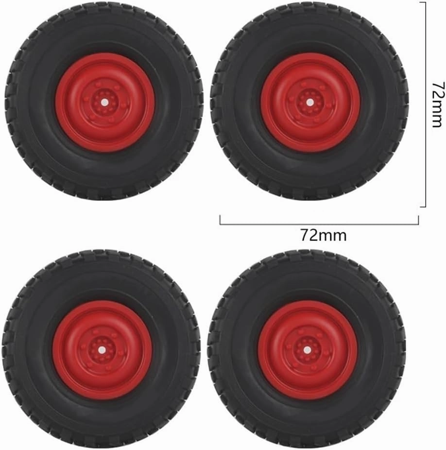 4pcs 72mm Soft Tires Wheels Compatible With Upgrade Compatible With Various RC Cars Including MN MN98 MN99S C14 C24 C34 B14 B24 P06 Accessories(GREY)